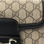 Gucci Supreme Monogram Horsebit 1955 Soft Small Shoulder Bag  GG Supreme Monogram