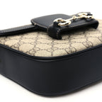 Gucci Supreme Monogram Horsebit 1955 Soft Small Shoulder Bag  GG Supreme Monogram