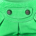 Balenciaga Agneau Arena Le Cagole Shoulder Bag XS Vivid Green