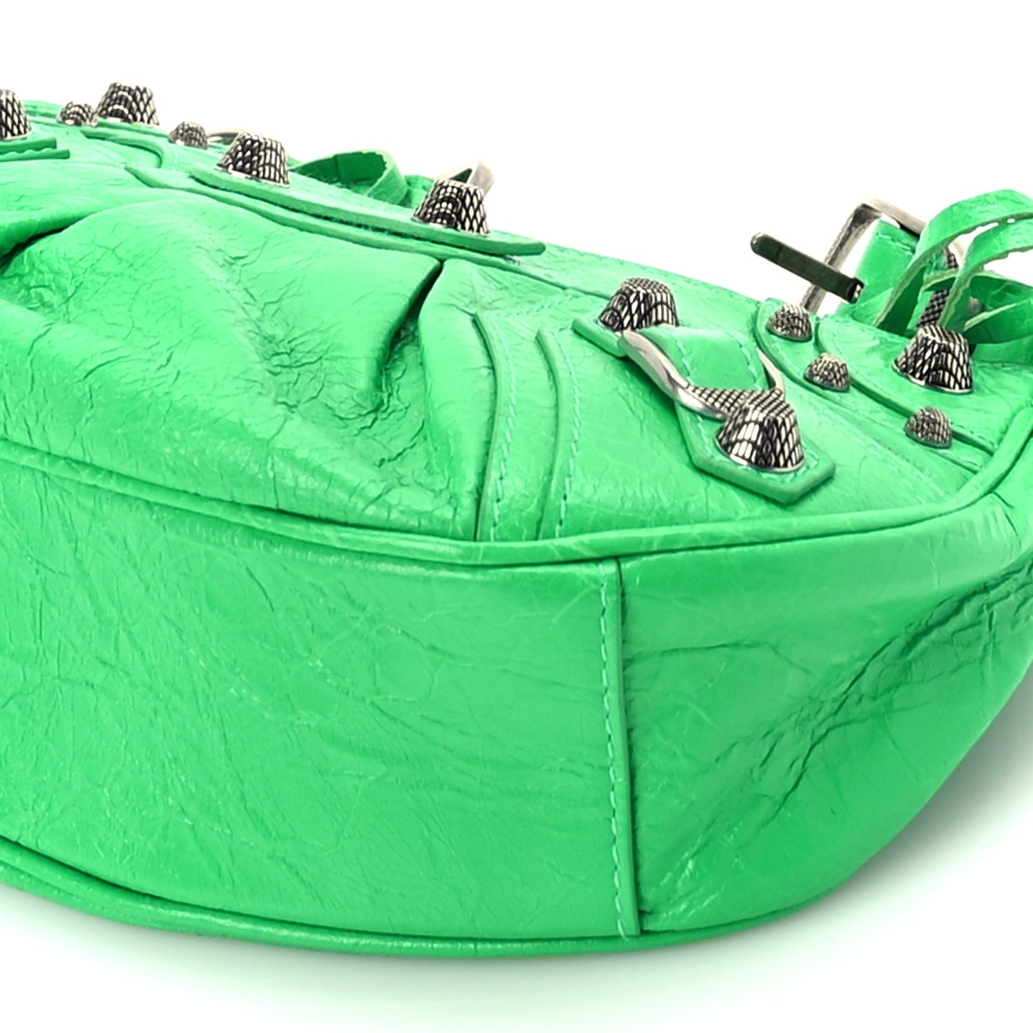 Balenciaga Agneau Arena Le Cagole Shoulder Bag XS Vivid Green
