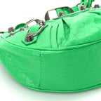 Balenciaga Agneau Arena Le Cagole Shoulder Bag XS Vivid Green