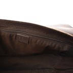 Gucci Monogram Large Flap Messenger Bag  Beige Dark Brown