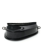 Christian Dior Patent Oblique Embossed Saddle Boxy Bag Black