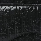 Christian Dior Patent Oblique Embossed Saddle Boxy Bag Black