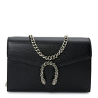 Gucci Calfskin Mini Dionysus Chain Wallet Black