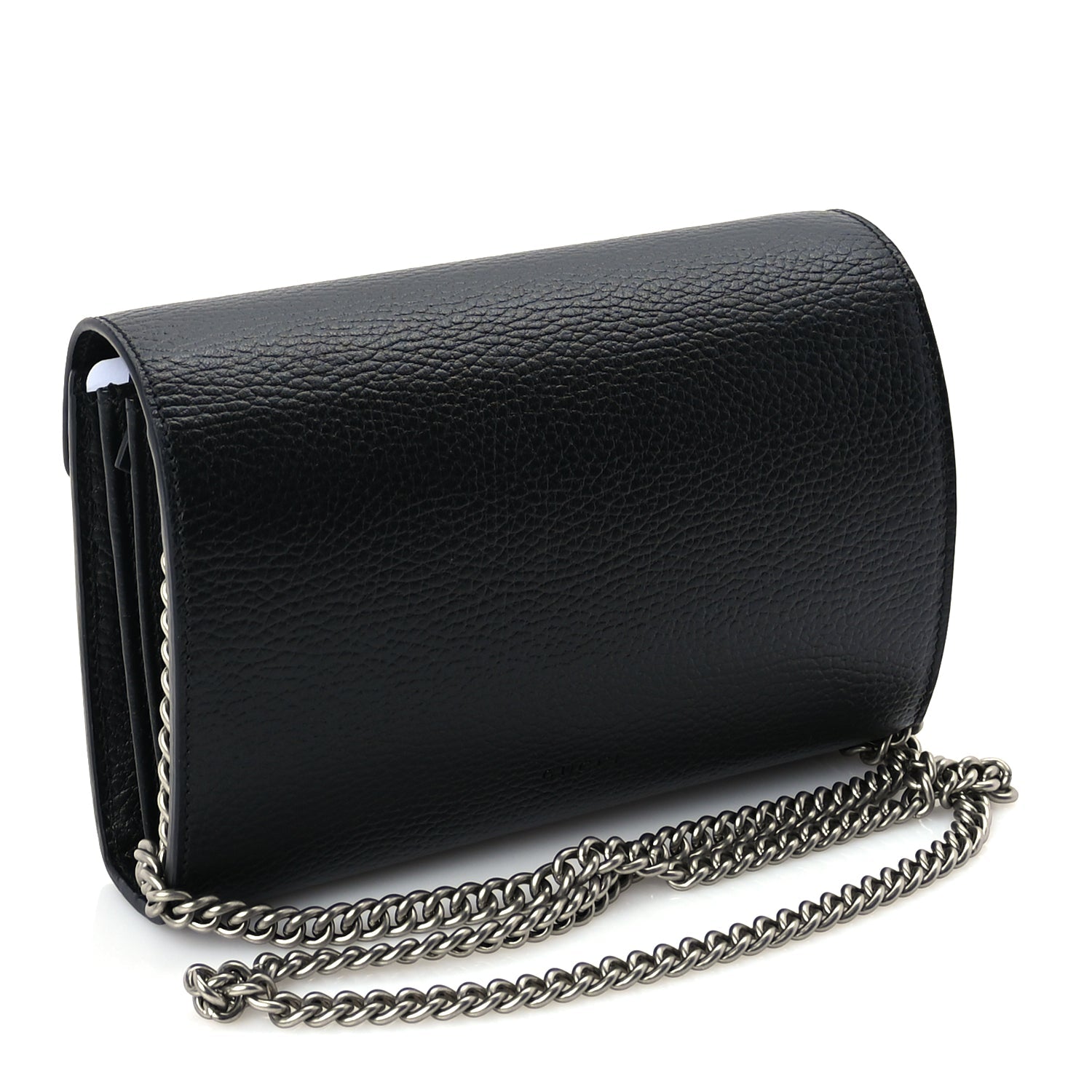 Gucci Calfskin Mini Dionysus Chain Wallet Black