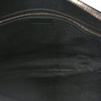 Gucci GG Supreme Monogram Appia Calfskin Web Large Messenger Bag Black Grey
