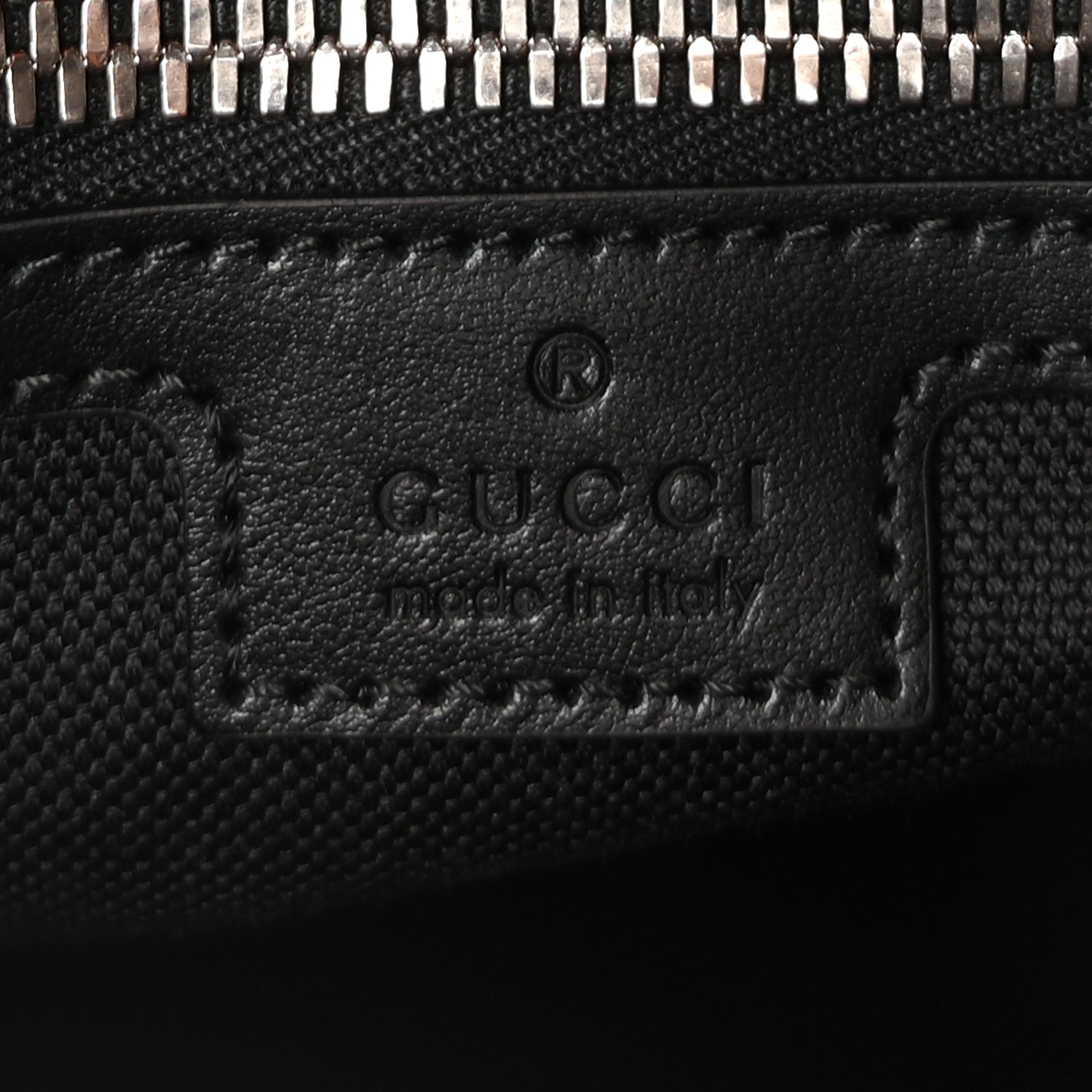 Gucci GG Supreme Monogram Appia Calfskin Web Large Messenger Bag Black Grey