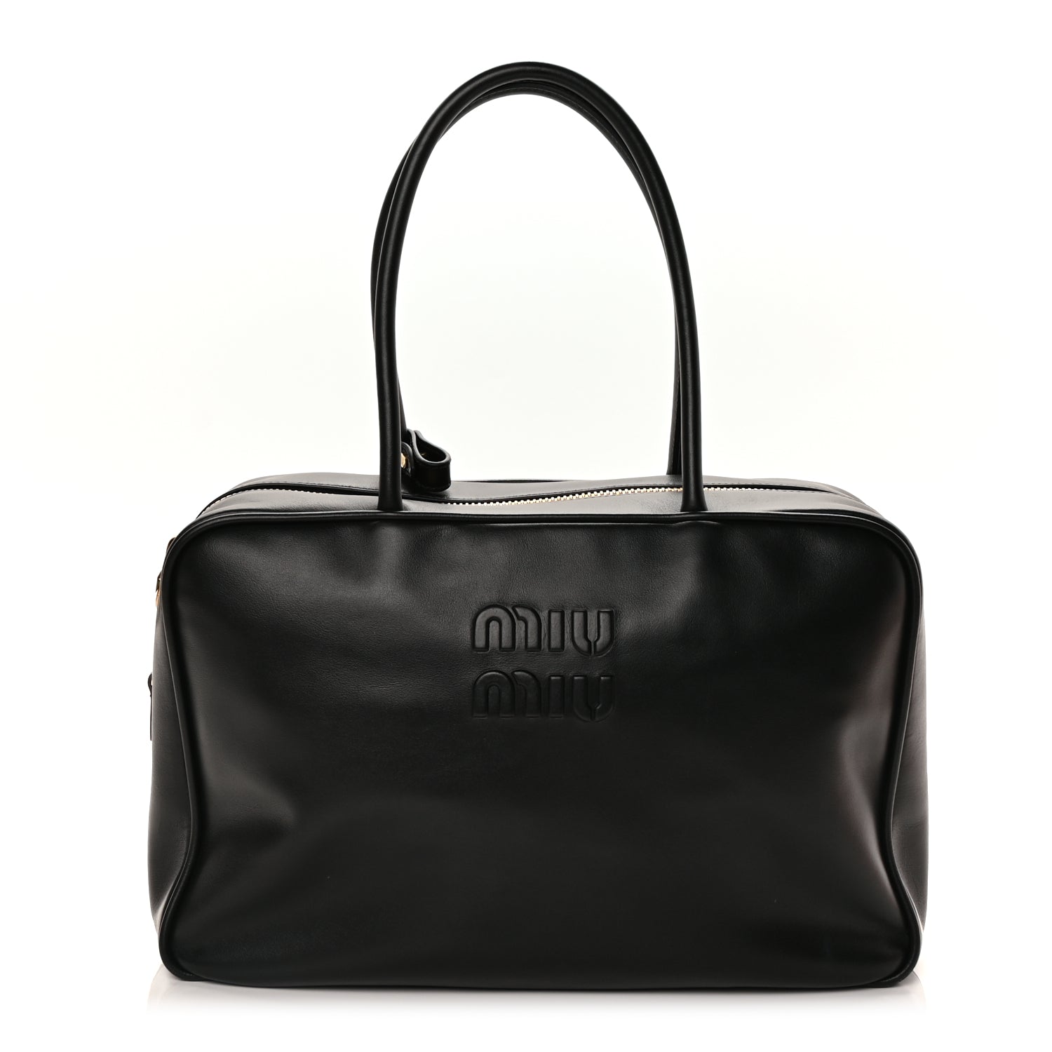 Miu Miu Soft Calf Softy Large Beau Top Handle Bag Black