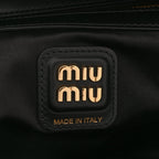 Miu Miu Soft Calf Softy Large Beau Top Handle Bag Black