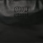 Miu Miu Soft Calf Softy Large Beau Top Handle Bag Black