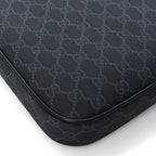 Gucci GG Supreme Monogram Web Messenger Bag  Black/Grey