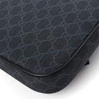 Gucci GG Supreme Monogram Web Messenger Bag  Black/Grey
