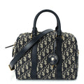 Christian Dior Oblique Calfskin Groove 25 Bag Blue