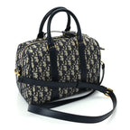 Christian Dior Oblique Calfskin Groove 25 Bag Blue