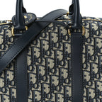 Christian Dior Oblique Calfskin Groove 25 Bag Blue
