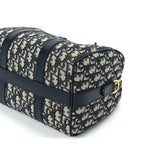 Christian Dior Oblique Calfskin Groove 25 Bag Blue