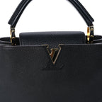 Louis Vuitton Taurillon Capucines BB  Black