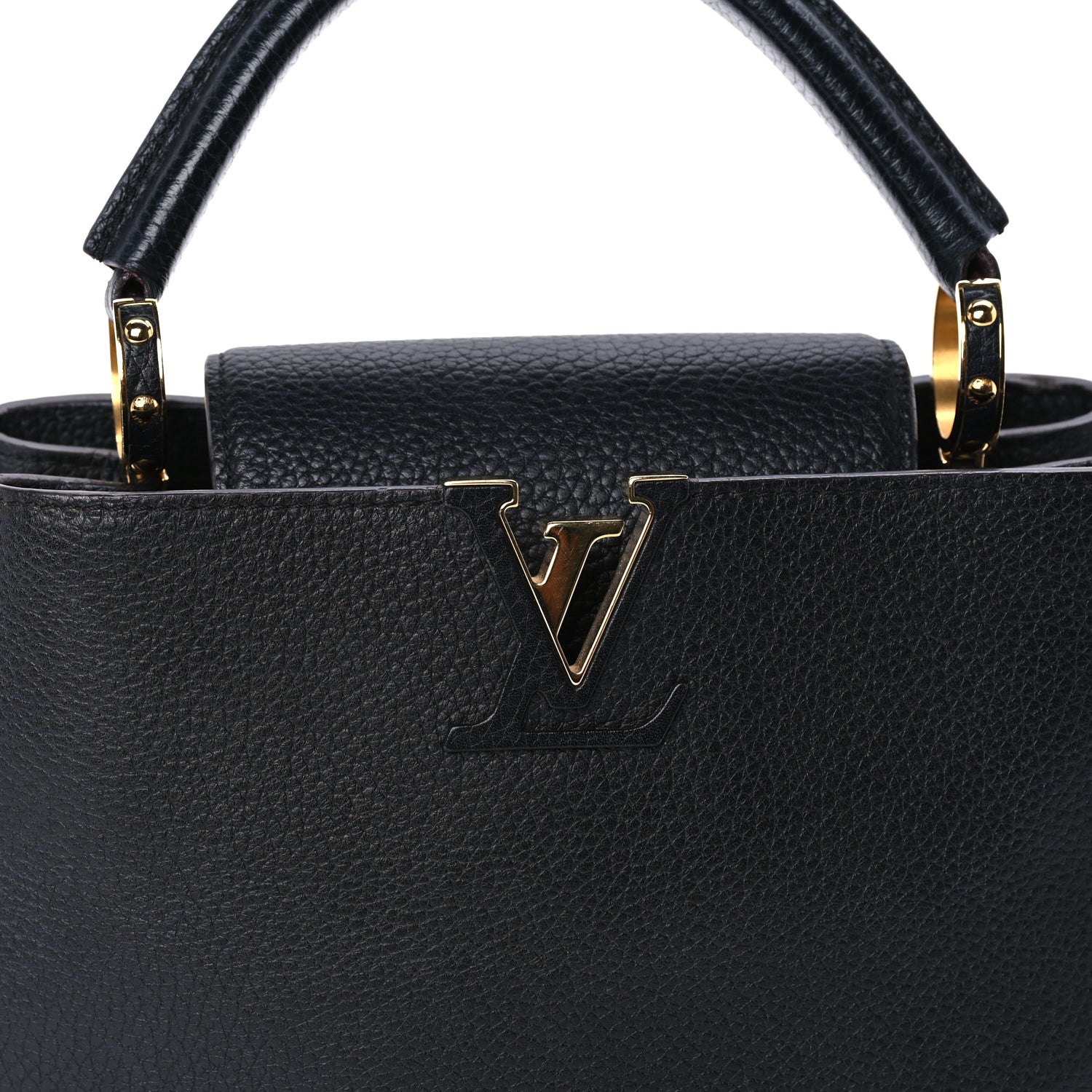 Louis Vuitton Taurillon Capucines BB  Black
