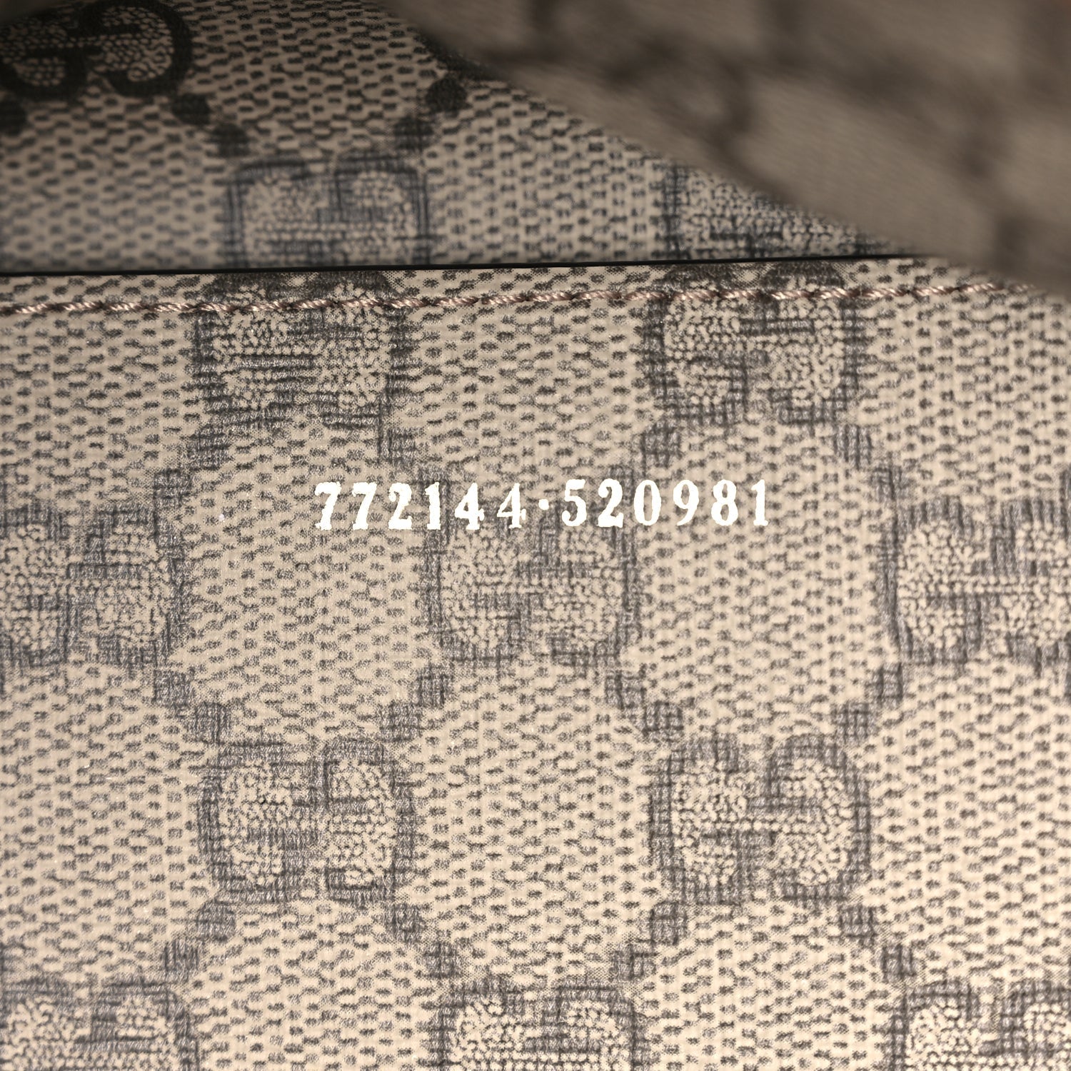 Gucci Canvas Calfskin Logo Print Medium Tote Bag Brown