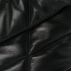 Saint Laurent Lambskin Quilted Medium Loulou Puffer Monogram Chain Satchel Black