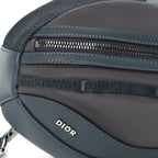 Christian Dior Calfskin Nylon Scarab Sling Bag  Grey