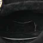 Chanel Lambskin Shearling Quilted CC Backpack Black