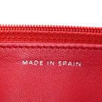 Chanel Lambskin Quilted Wallet On Chain WOC  Dark Pink