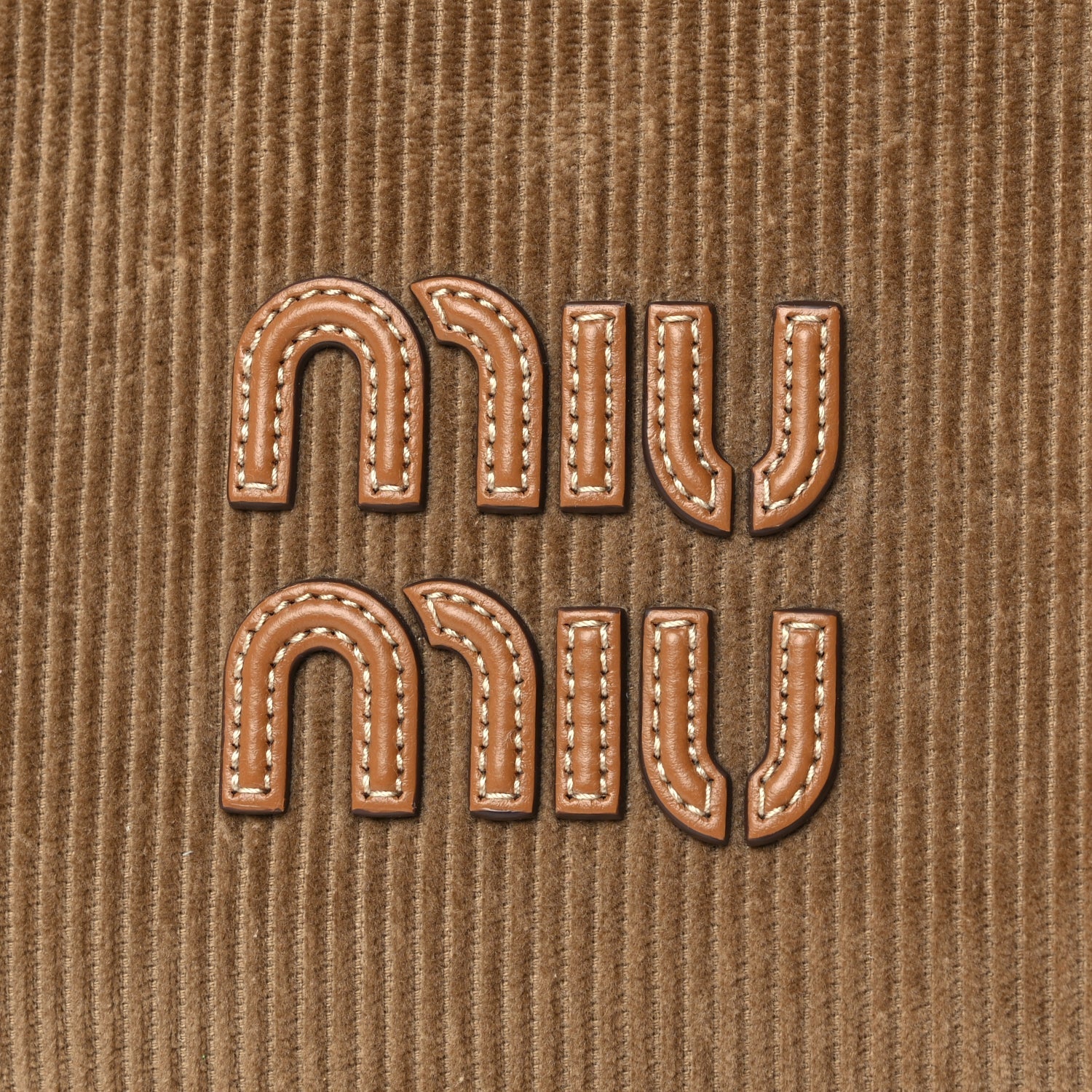 Miu Miu Corduroy Large Beau Top Handle Bag Cinnamon