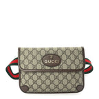 Gucci GG Supreme Monogram Neo Vintage Web Belt Bag Brown