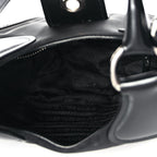 Prada Nappa Soft Padded Re-Edition 2002 Moon Bag Black