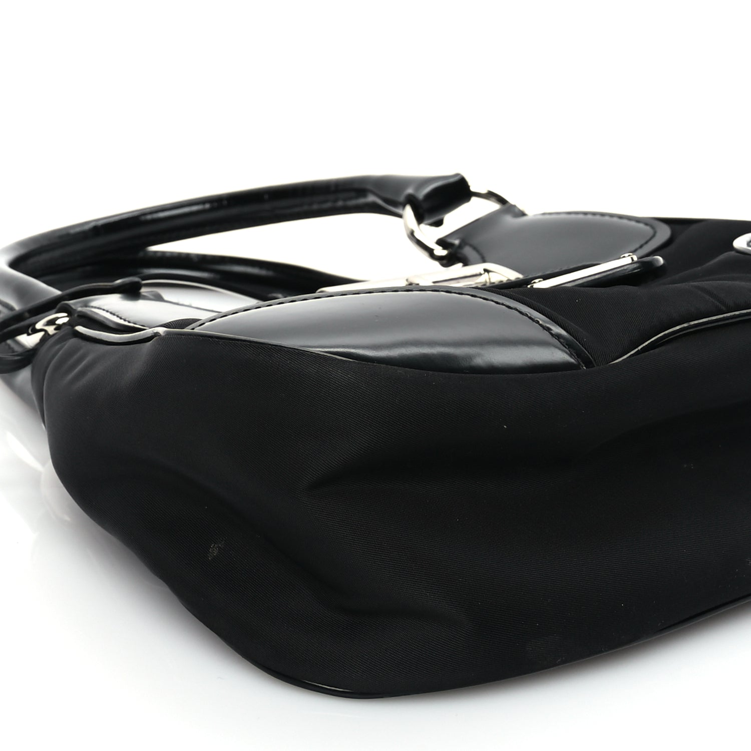 Prada Nappa Soft Padded Re-Edition 2002 Moon Bag Black
