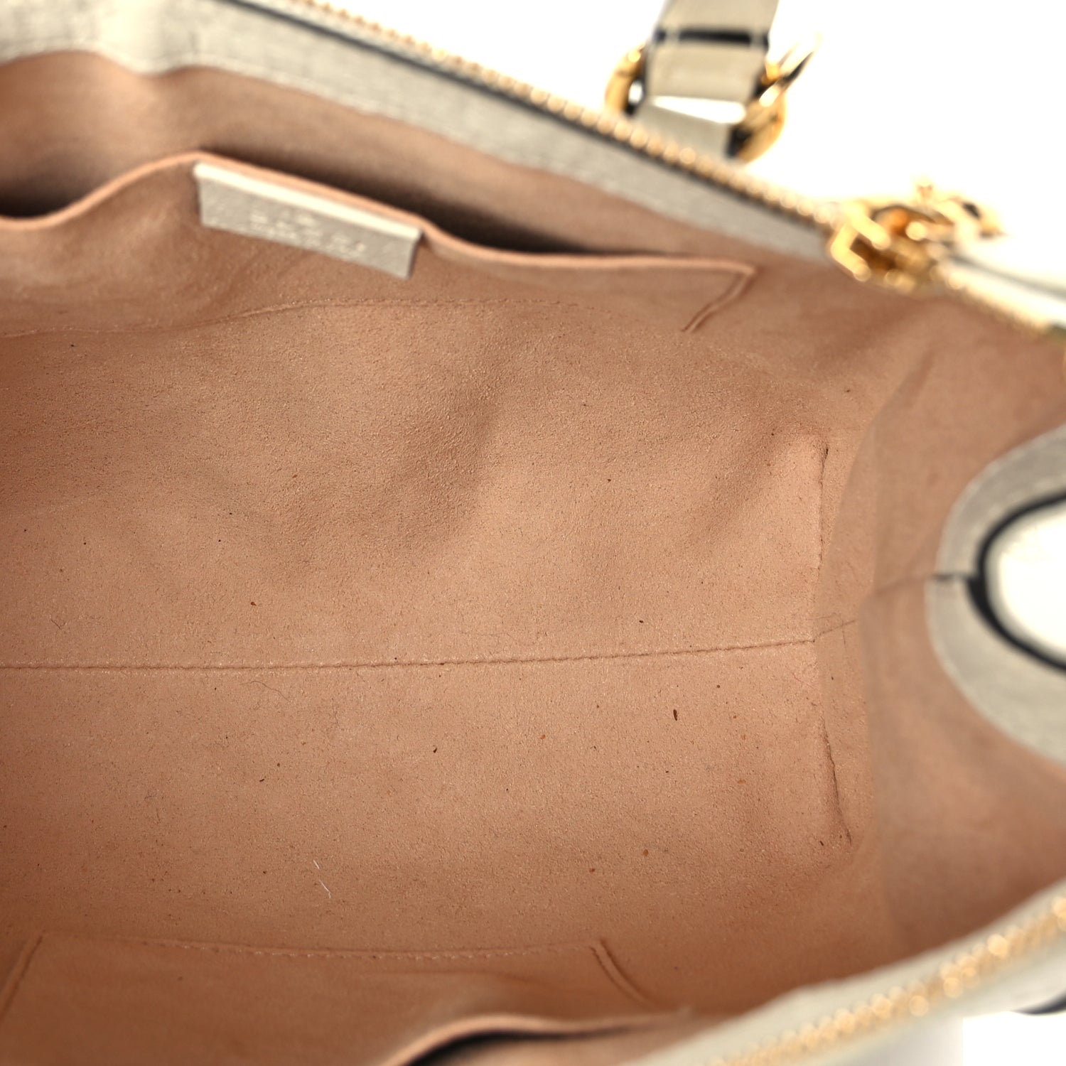 Gucci Textured Calfskin Web Small Ophidia Tote Bag Mystic White