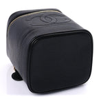 Chanel Caviar Vanity Cosmetic Case Black