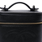 Chanel Caviar Vanity Cosmetic Case Black