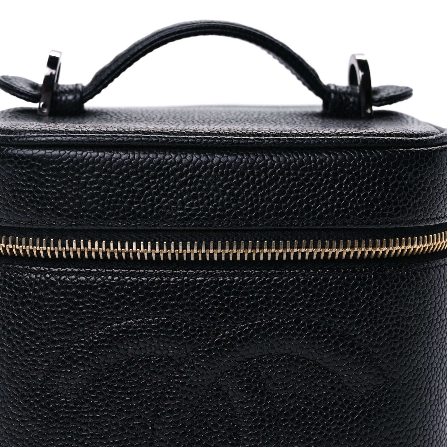 Chanel Caviar Vanity Cosmetic Case Black