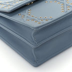 Christian Dior Lambskin Grommet Vertical Diorama Sky Blue