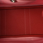 Hermes Toile Militaire Vache Country Garden Party Tote 30  Rose Sakura Rouge Duchesse