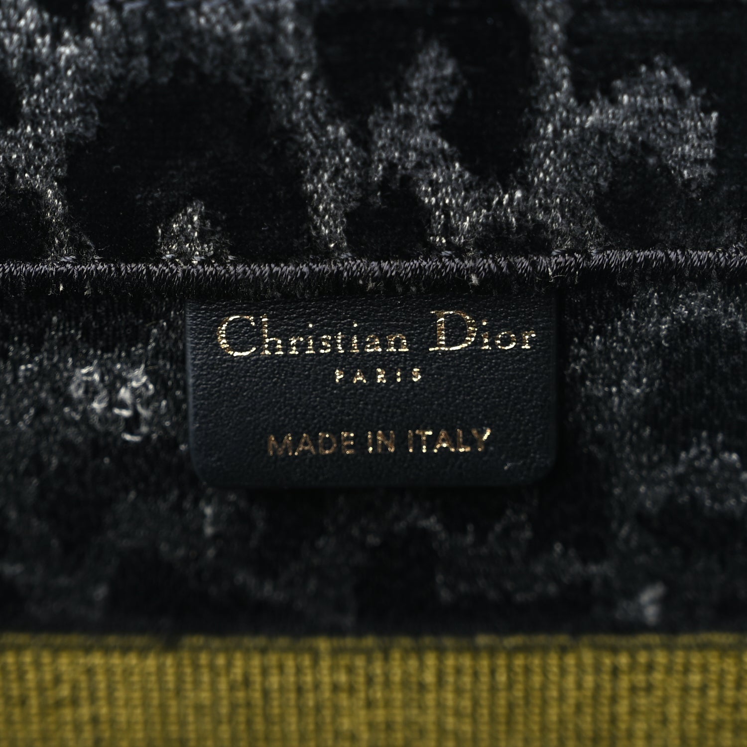 Christian Dior Velvet Mizza Embroidered Medium Leopard Book Tote Black Yellow Blue
