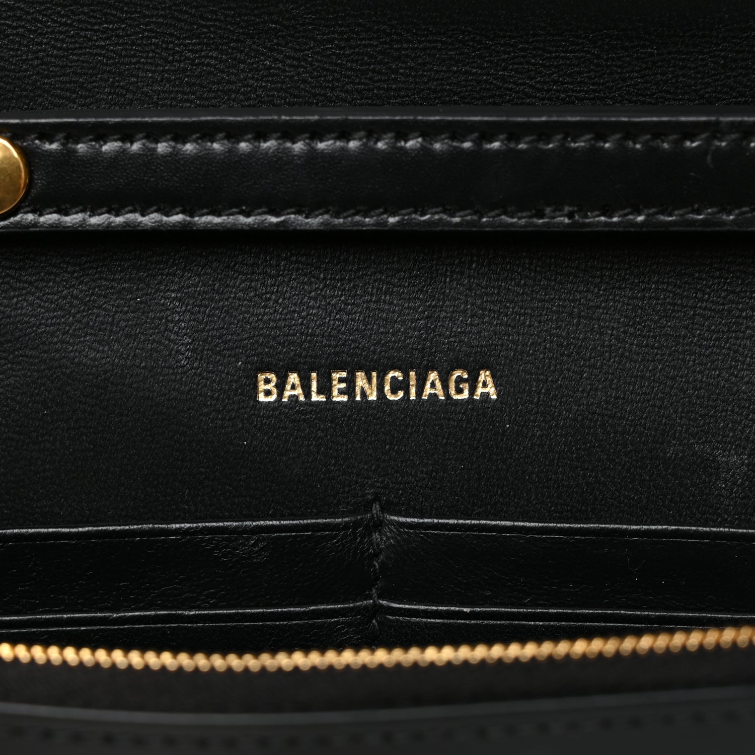 Balenciaga Shiny Box Calfskin Hourglass Chain Bag Black