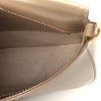 Saint Laurent Box Calfskin Mini Voltaire Top Handle Bag  Dark Cork