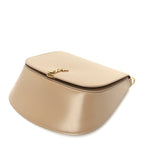 Saint Laurent Box Calfskin Mini Voltaire Top Handle Bag  Dark Cork