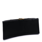 Balenciaga Shiny Box Calfskin Small Hourglass Top Handle Bag  Black