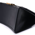 Balenciaga Shiny Box Calfskin Small Hourglass Top Handle Bag  Black