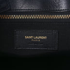 Saint Laurent Calfskin Bi-Color Small Sac De Jour  Royal Blue Black