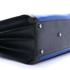 Saint Laurent Calfskin Bi-Color Small Sac De Jour  Royal Blue Black
