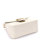 Gucci Calfskin Matelasse Mini GG Marmont Top Handle Shoulder Bag  White