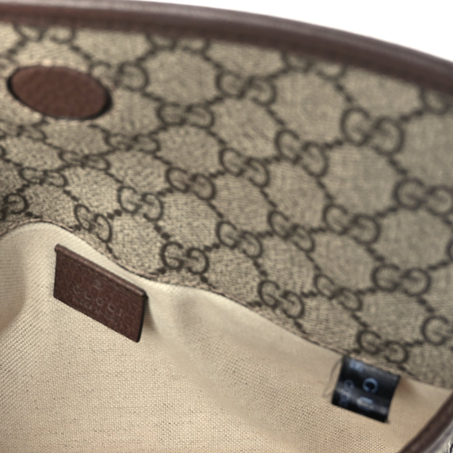 Gucci GG Supreme Monogram Neo Vintage Web Belt Bag  Brown