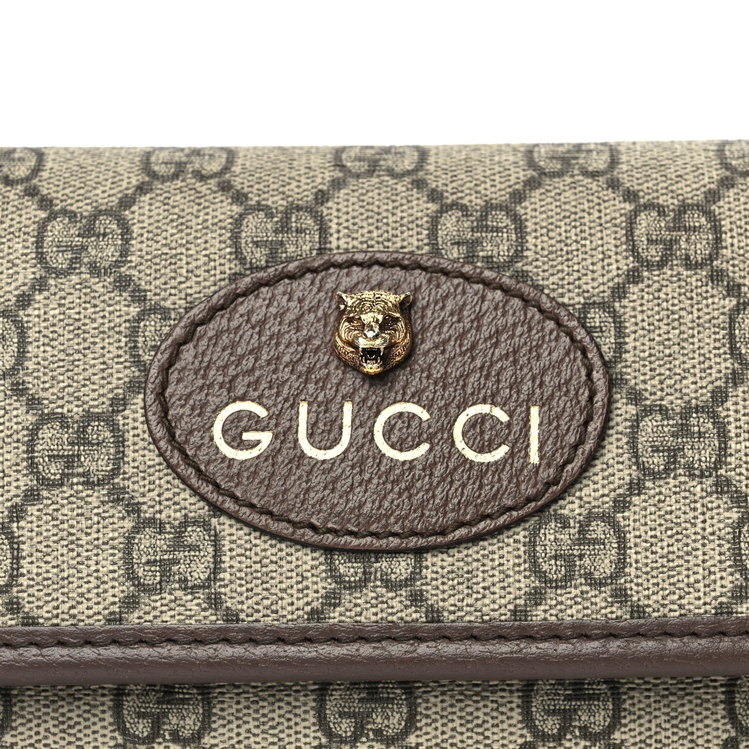Gucci GG Supreme Monogram Neo Vintage Web Belt Bag  Brown