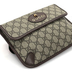 Gucci GG Supreme Monogram Neo Vintage Web Belt Bag  Brown
